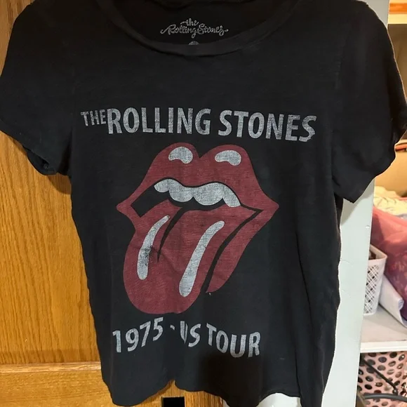 The Rolling Stones Black and Red Short Sleeve Tee - Picture 1 of 2